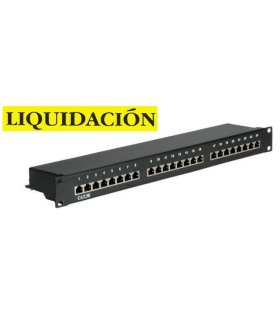 Patchpanel CAT5E STP 24 Puertos RJ45 Negro (Liquidación)