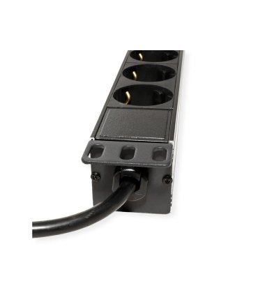 Regleta rack 19" 1U, 9 tomas sin interruptor.