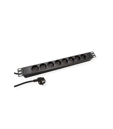 Regleta rack 19" 1U, 9 tomas sin interruptor.