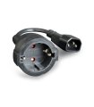 Cable IEC C14  Macho a Schuko Hembra. 15cm