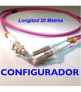 Configurador Latiguillo Fibra óptica OM4 Dúplex 20 metros