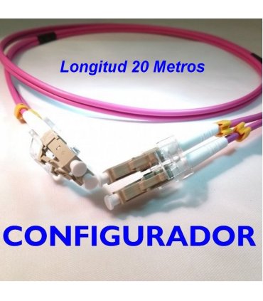 Configurador Latiguillo Fibra óptica OM4 Dúplex 20 metros
