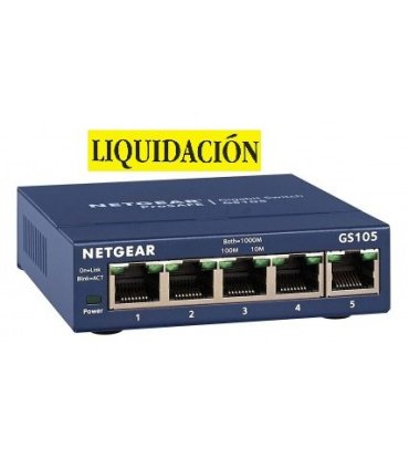 Netgear GS105GE - Switch 5 puertos 10/100/1000 (caja metálica)