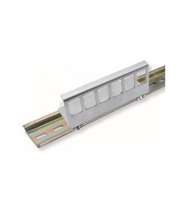 Soporte para conector RJ45 a carril DIN para 6 conectores