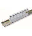 Soporte para conector 6 RJ45 a carril DIN