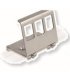 Soporte para conector RJ45 a carril DIN para 3 conectores
