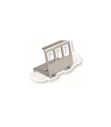 Soporte para conector RJ45 a carril DIN para 3 conectores