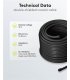 Cable satelital flexible de 5 mm de grosor para aplicaciones universal