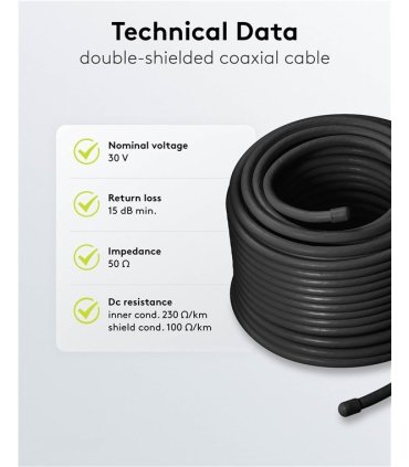 Cable satelital flexible de 5 mm de grosor para aplicaciones universal