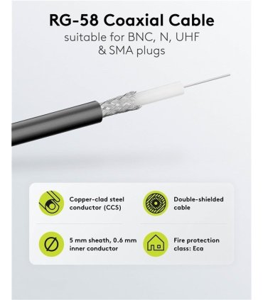 Cable satelital flexible de 5 mm de grosor para aplicaciones universal