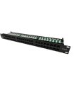 Patchpanel 19" 1U 48 Puertos CAT6 UTP Negro