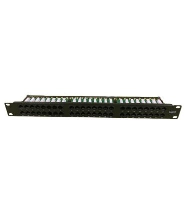 Patchpanel 19" 1U 48 puertos categoría 6 UTP.