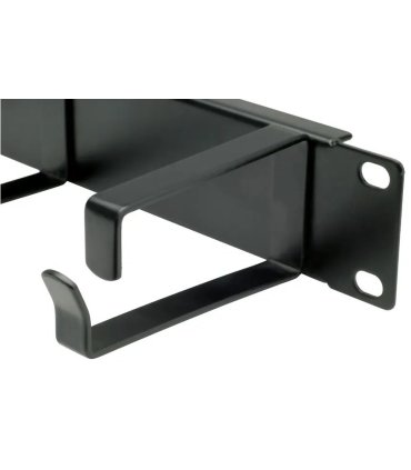 Panel 19" 1U guía cables con 5 anillas metálicas 9 cm.