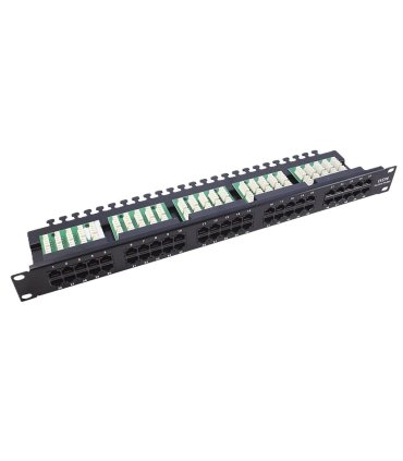 Patch panel 50 puertos CAT.3 - RACK 19" 1U. Para telefonía y RDSI