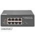 Switch 7 Ptos POE+ GIGA y 1 Pto PD Carril DIN Industrial