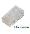 Conector macho RJ45 CAT6 UTP SIN guía.   Bolsa 100 unidades.
