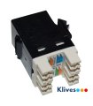 Conector RJ45 CAT6 UTP 180º Negro Hembra Tipo AMP