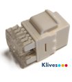 Conector RJ45 Hembra CAT6 180º Blanco Keystone