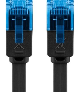 Latiguillo Plano RJ45 Cat6A UTP Negro