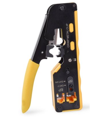 Crimpadora RJ45 macho RJ45 6P,8P, Cat6, Cat6A y Cat7 PASANTES