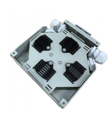 caja de fibra óptica para montaje en carril din.