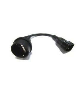 Adaptador C20 IEC Macho a Schuko 25cm