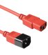 Cable Alimentación IEC C14 a C13 0,6 metros ROJO