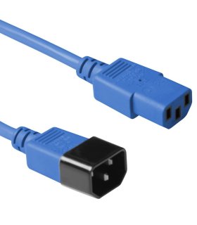 Cable Alimentación IEC C14 a C13 0,6 metros AZUL
