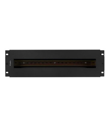 Panel 19" 3U cerrado con carril DIN para 22 magnetotermicos