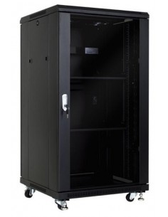 Rack 19" 18U 600X600 Pta. Cristal y Trasera Ciega