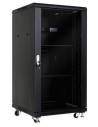 Rack 19" 18U 600X800 Pta. Cristal y Trasera Ciega