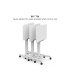mesa de trabajo de pie, regulable e inclinable en color blanco