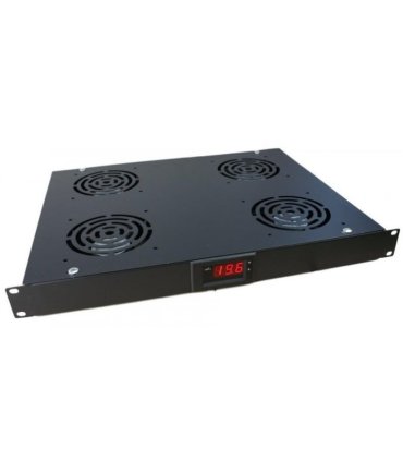 Termoregulador Klives 19" 1U con termostato digital con 4 ventiladores.