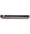 Regleta 19" 1U 9 tomas FRANCESA tipo DIN Standard con Interruptor Aluminio
