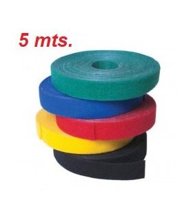 Cinta Velcro 10mm de Ancho. Rollo 5 mts. Varios Colores