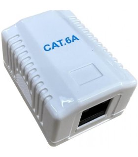 Roseta de superficie CAT6A UTP para RJ45 1 Toma.
