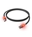 Latiguillo Cat.6A S/FTP Negro DualBoot LED (Varias medidas)