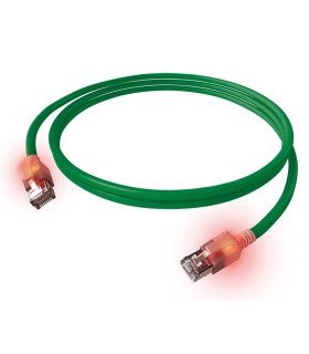 Latiguillo Cat.6A S/FTP Verde DualBoot LED
