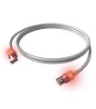 Latiguillo Cat.6A S/FTP Gris DualBoot LED (Varias medidas)