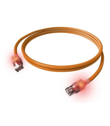 Latiguillo Cat.6A S/FTP Naranja DualBoot LED