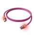 Latiguillo Cat.6A S/FTP Violeta DualBoot LED