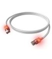Latiguillo Cat.6A S/FTP Blanco DualBoot LED (Varias medidas)