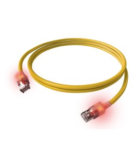 Latiguillo Cat.6A S/FTP Amarillo DualBoot LED