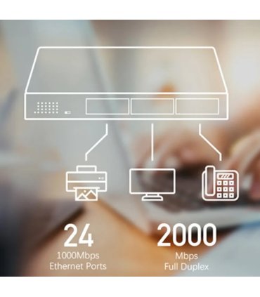 Switch 19" 24 puertos Gigabit CUDY