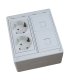 Kit caja superficie 2 schukos 2 RJ45