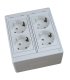 Kit caja superficie 4 schukos