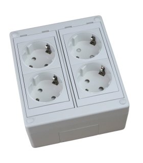 Kit caja superficie 4 schukos