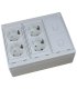 Kit caja superficie 4 schukos 2 RJ45