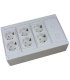 Kit caja superficie 6 schukos 2 RJ45