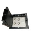 Caja de suelo kit 4 schukos y 2 RJ45